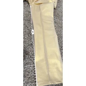 DG2 Diane Gilman Gold Metallic Coated Embellished Straight Leg Jeans 6 thumbnail 7