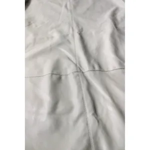 ZARA Ice Faux Leather Tunic Dress‎ Cream Tan Midi Shift Dress Pockets Medium thumbnail 3