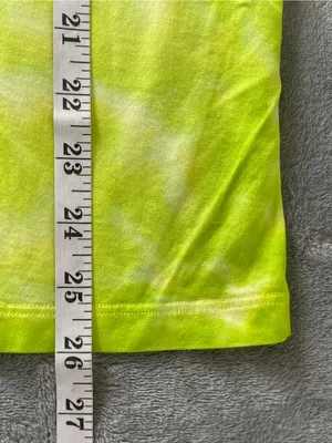 Lululemon All yours cotton t-shirt Tie-Dye neon lime Crewneck outdoor gym active thumbnail 8