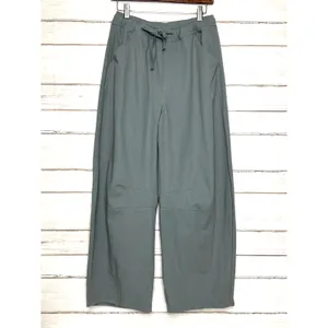 GiGiO USA Size Small Utility Wide Leg Pants Blue Cotton Cargo Barrel thumbnail 2