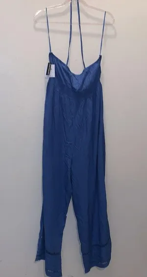 NWT O’Neill Malia XL blue strappy lightweight jumpsuit thumbnail 7