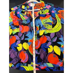 Anthropologie Orane Sigal Shirt Womens XS Multicolor Great Tropical Fruit Print thumbnail 10
