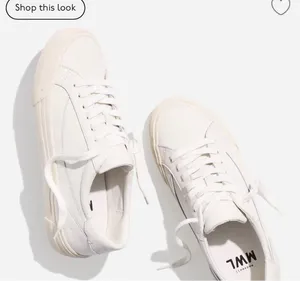 Madewell MWL Classic White Lace-Up Sidewalk Sneakers thumbnail 1