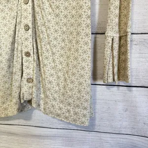 Free People Shayla Mini‎ Dress Long Sleeve Small Geometric Coquette Western Boho thumbnail 4