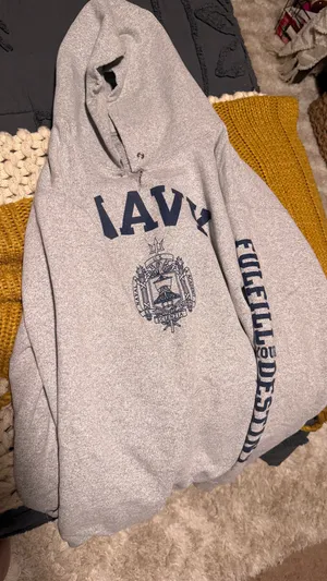 Navy Sweatshirt Gray Size L thumbnail 2