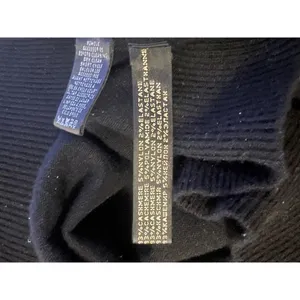 RALPH LAUREN Black Label black cashmere sweater jeweled button size M thumbnail 4