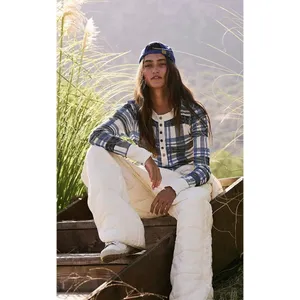 Free People Rally Layer Printed - True Plaid Ivory Xs Nwt thumbnail 2
