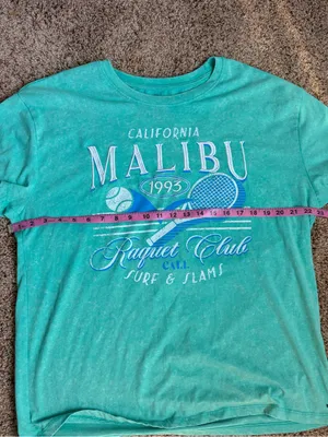 Malibu Tennis Graphic Tee - Turquoise thumbnail 3