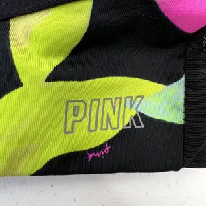Victoria’s Secret PINK Active Sz M Sport Bra Ultimate Lightly Lined Black Floral thumbnail 5