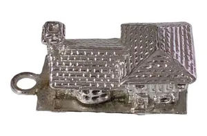 Vintage 3D Sterling Bracelet Charm Or Pendant Bungalow House State Find thumbnail 2