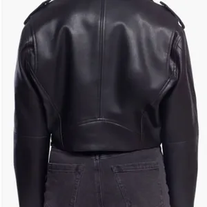 BLANKNYC High Standard Vegan Faux-Leather Crop Moto Jacket Black Size S Small thumbnail 3