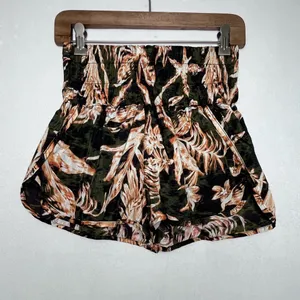 Free People Movement Women The Way Home Shorts Tropical Print Sz S Boho Running thumbnail 2