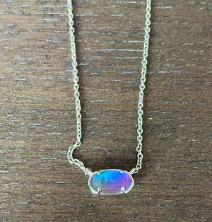 Kendra Scott Elisa Gold Necklace Dichroic Glass thumbnail 1