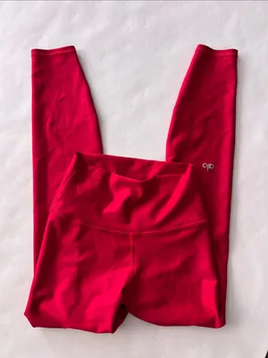 Alo Yoga Airlift Workout Leggings 25" Red Size XS $138 thumbnail 4
