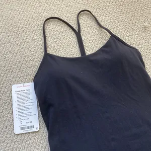 LULULEMON Power Pose Tank Top with Shelf Bra Black A/B Cup Luon Size 4 EUC thumbnail 8