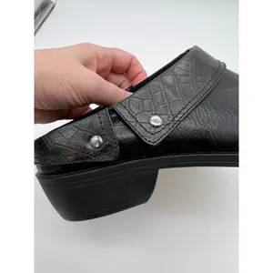 EASY‎ STREET Comfort Wave Mules Women 8.5 M Black Croc Trim Slip On Clogs 4047 thumbnail 7