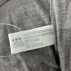 Three Dots Gray Full Zip Puffer Jacket Heather Pavement XL‎ Lightweight Quilted thumbnail 6