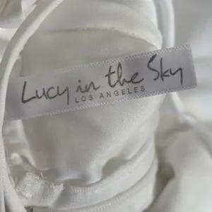 Lucy In the Sky Clarabelle‎ Iridescent Sequin Dress Sz S White Fairy Lace thumbnail 10
