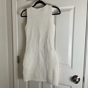 ZARA | Off-White Button-Down Mini Dress woman’s Size Medium thumbnail 8