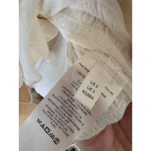 Anthropologie Smocked Bell-Sleeve Top White Size small thumbnail 6