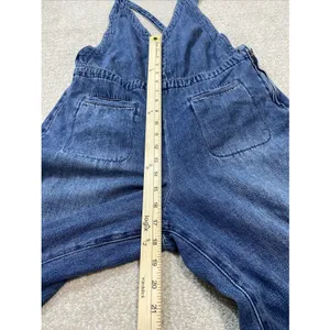 Free People We The Free Rambler Denim Wide Leg Overalls Jumpsuit Size 4W thumbnail 16