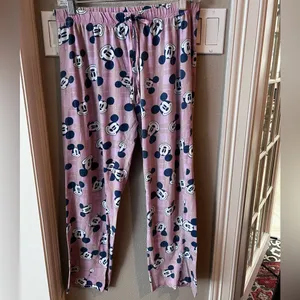 Disney Mickey Mouse Pajama Pants Pink | Women’s Medium | Lounge Sleepwear thumbnail 6