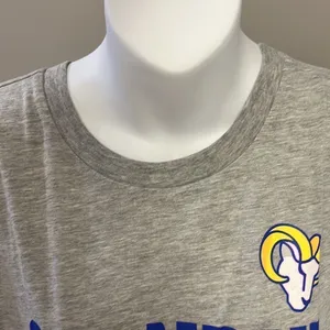 NFL LA Rams Sunday Football Women’s Short Sleeve Heather Gray T-Shirt- Large thumbnail 5