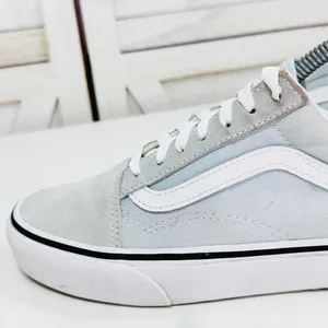 Vans Old Skool Suede Canvas Low Tie Lace Up Sneakers Powder Blue 6 Men 7.5 Women thumbnail 7
