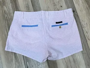 The Brighton Seersucker Chino Short in Pink Stripe by Southern Marsh s… thumbnail 5