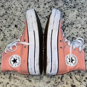 Converse Womens Chuck Taylor All Star Lift‎ Platform Sneakers Vintage Peach Sz 5 thumbnail 5