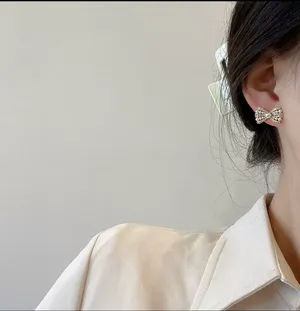 Gold Plated Bow Earrings thumbnail 3