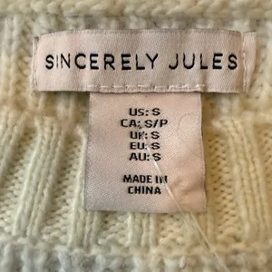 🤍 Sincerely Jules Cropped Knit‎ Sweater – NWT Blue thumbnail 2