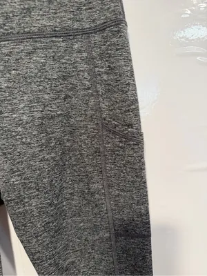High-Waist‎ Aerie Heathered Gray Leggings with Side Pockets thumbnail 2