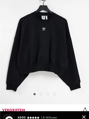 Adidas Originals Women's Adicolor Essentials Crew Sweatshirt Black Large Casual thumbnail 3