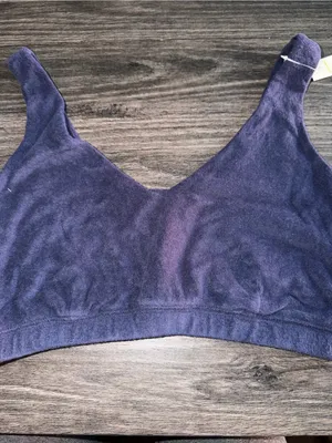 aerie Soft Terry Bralette - navy blue thumbnail 4