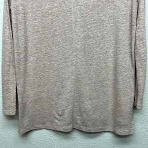 Old Navy Boyfriend Long Sleeve Scoop Neck Top Womens XS Linen Blend Minimalist thumbnail 7