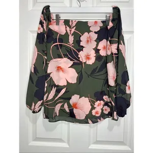 Bar III floral off the shoulder blouse Small thumbnail 3