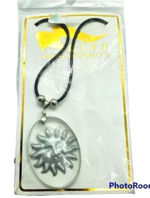 NWT Gift Arts & Crafts Sun Necklace Silver thumbnail 1