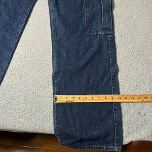 Womens Jeans XS 26 x 31 Blue Medium Wash Wide‎ Leg High Rise Denim Y2K 90s Boho thumbnail 7