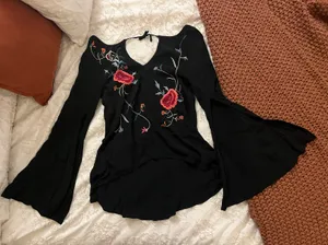Staring At Stars Open Back Embroidered Top thumbnail 1