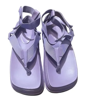 Size 9.5 CHARLES & KEITH JOSS ANKLE-STRAP FLATFORM THONG SANDAL thumbnail 1