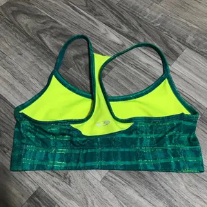 Champion Green/Neon Yellow Sports Bra; small thumbnail 5