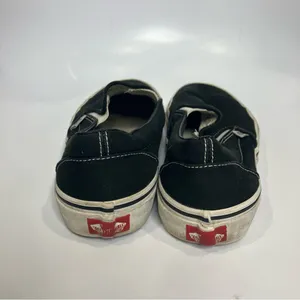 Vans slip on loafers sneakers black white unisex‎ sizing women's size 10 trendy thumbnail 4