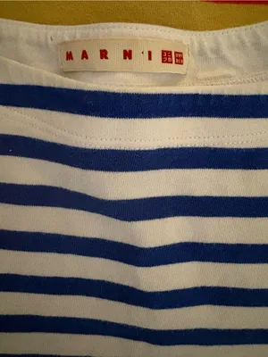Marni Blue, Red and Yellow Striped Cotton Dress thumbnail 2