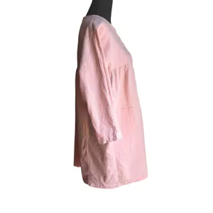 Pomander Place Pink Linen Cotton Tunic Dress Medium Coastal Resort Pockets thumbnail 9