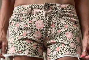 Miss Me brand, leopard and pink shorts thumbnail 1