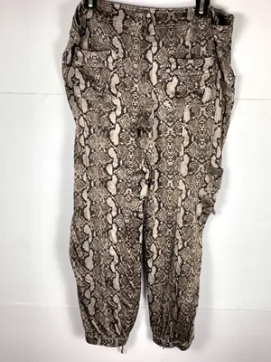 Marrakech Silky Jogger Pants 31 Snakeskin Print Lightweight Relaxed thumbnail 11