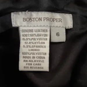 Boston Proper Black Leather Ribbon Tie Back Dress Size 6 Vintage Y2K thumbnail 4