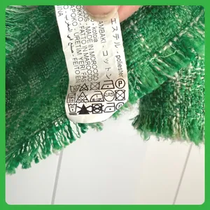 Zara Green Tweed Shacket XS Shirt Jacket Plaid Fringed Hem Y2K Vintage Old Money thumbnail 7