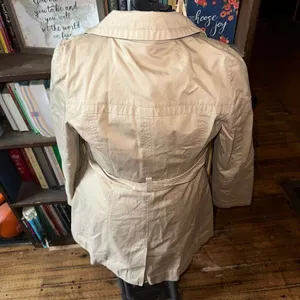 Old Navy tan belted lightweight XS minimalist trench coat thumbnail 3